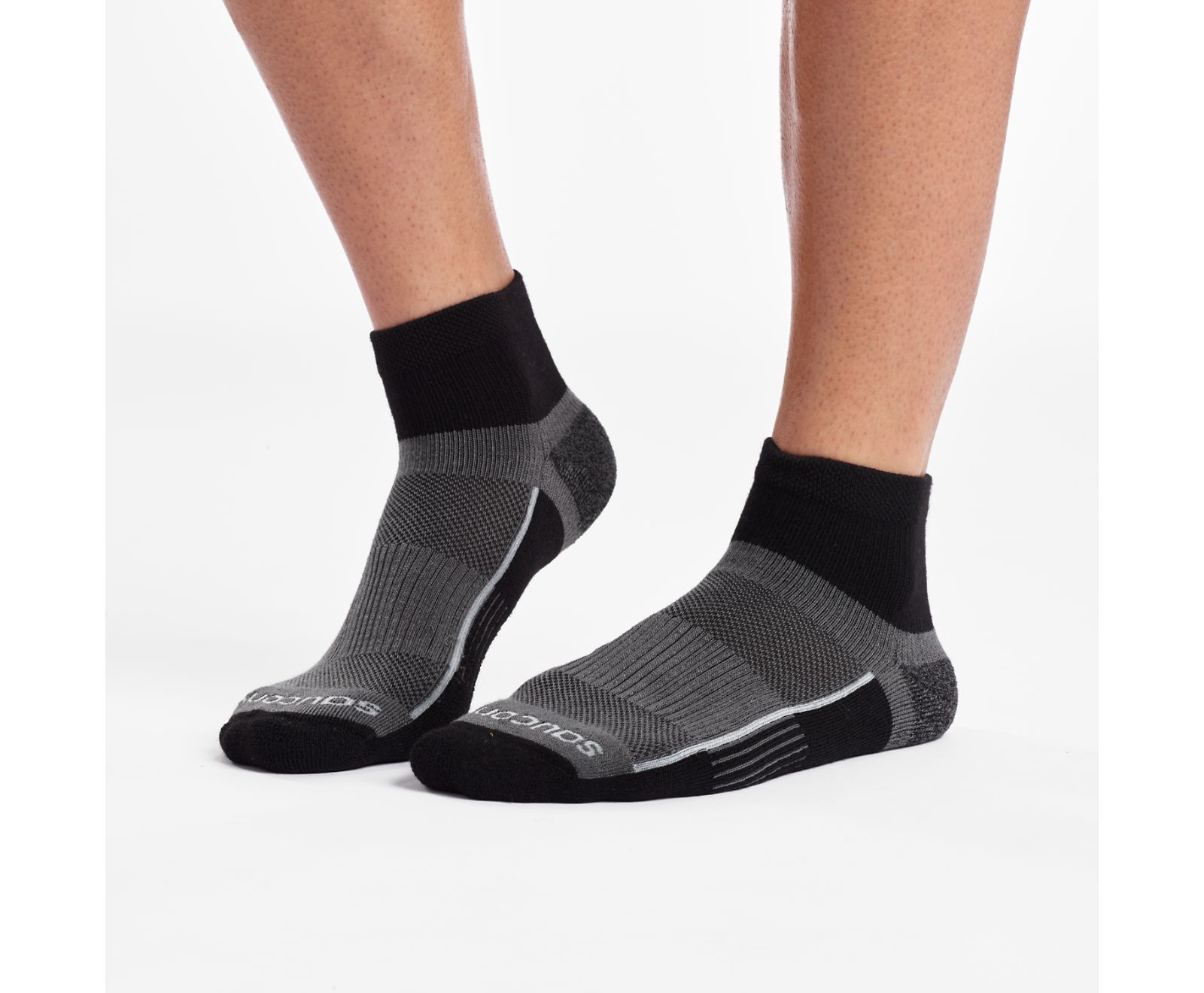 Calcetines Saucony Inferno Quarter 3-Pack Niños Negros | México 794FDNM